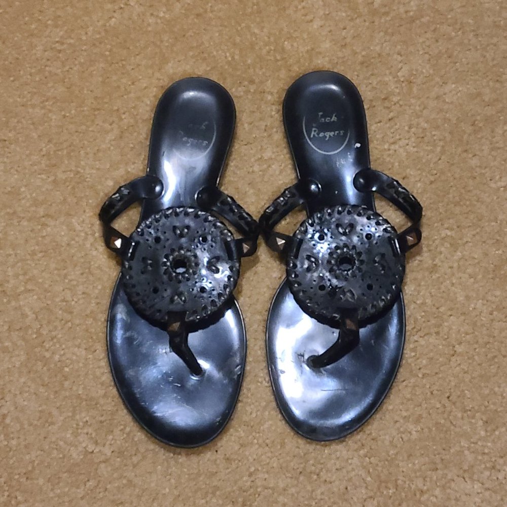 Black Jelly Sandals